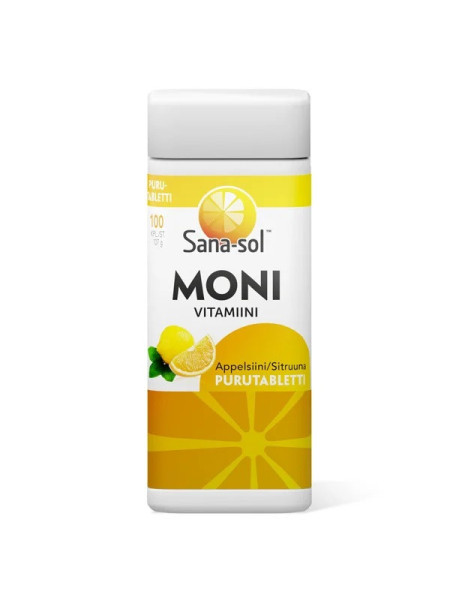  Мультивитаминно-минеральные жевательные таблетки Sana-sol Multivitamin 100таб апельсин/лимон