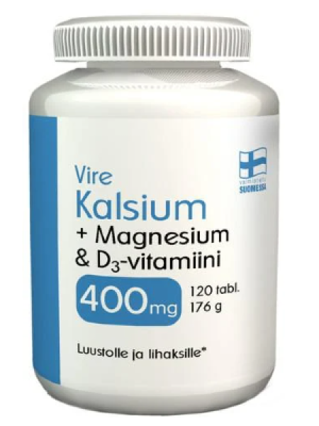 Биологически активная добавка Vire Calcium + Magnesium & Vitamin D 120шт кальций, магний и витамин D3
