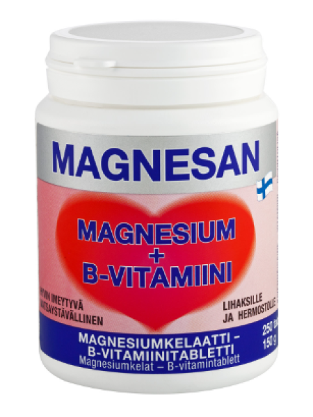 Витамины для взрослых Magnesan + B Vitamin 250шт для нервной системы, сердца и мышц
