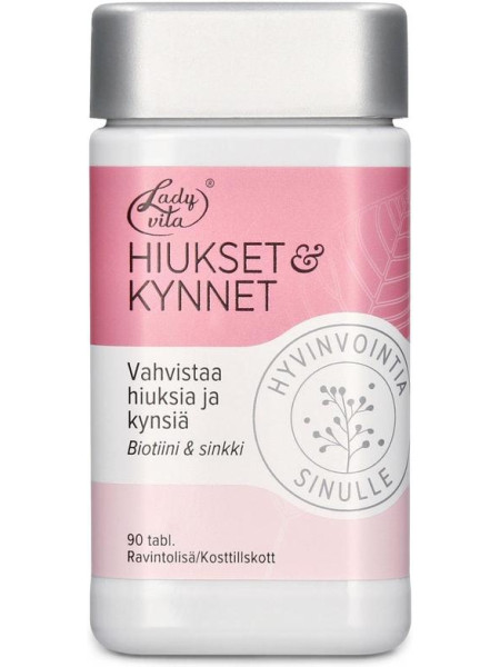 Витаминно-минеральный препарат для волос и ногтей Ladyvita Hiukset & Kynnet 90 таб