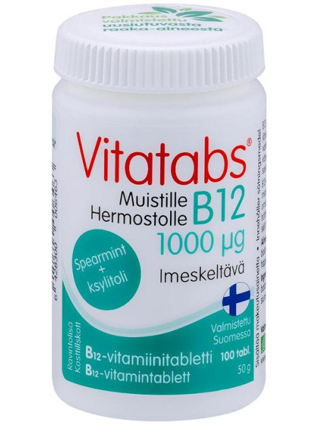 Витамин B12 с ароматом мяты 100 таб. Vitatabs 50 г