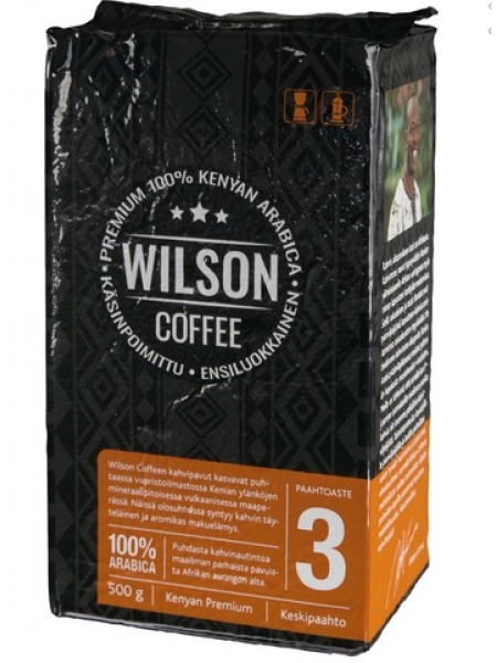 Кенийский молотый кофе Wilson Coffee №3 500г 100% средней обжарки