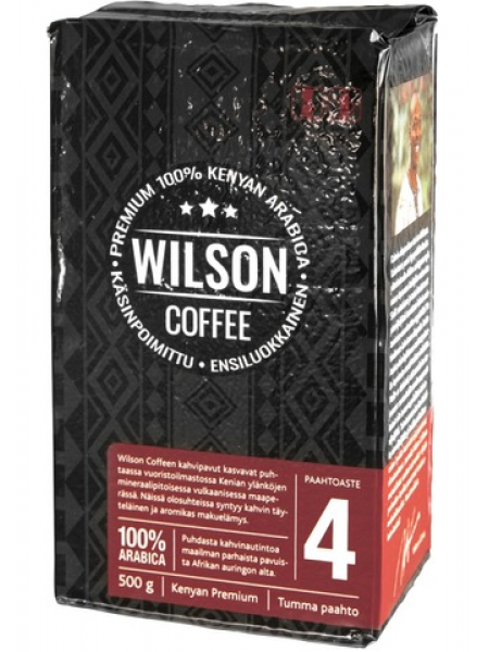 Кенийский молотый кофе Wilson Coffee №4 500г 100% темной обжарки