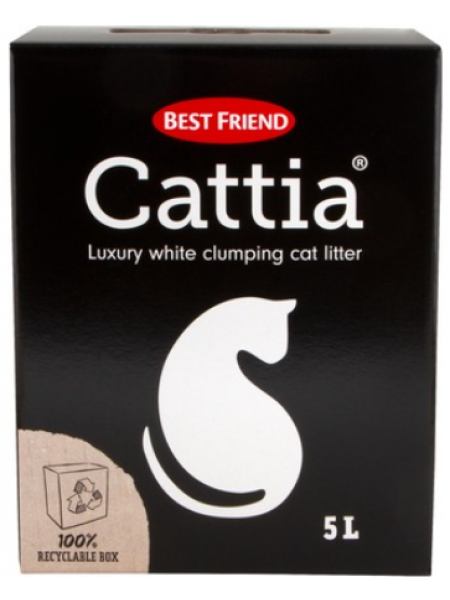 Белый наполнитель для кошачьего туалета Best Friend Cattia 5л
