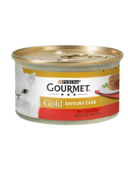 Корм для кошек Gourmet Gold Savoury Cake Nautaa Ja Tomaattia 85г говядина и помидор