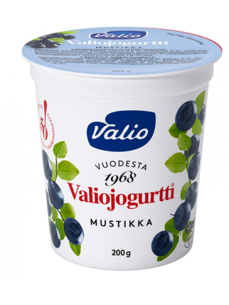 Йогурт без лактозы Valio mustikka HYLA 200г черника