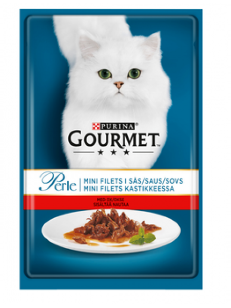 Корм для взрослых кошек Gourmet Perle Nautaa Mini Filets 85г