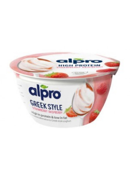 Соевый йогурт Alpro Greek Style Mansikka-Vadelma 150г малина клубника